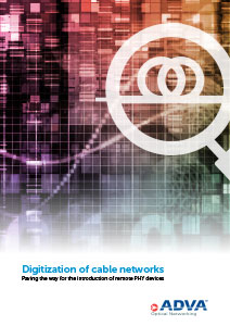 Digitization of cable networks application brochure cover